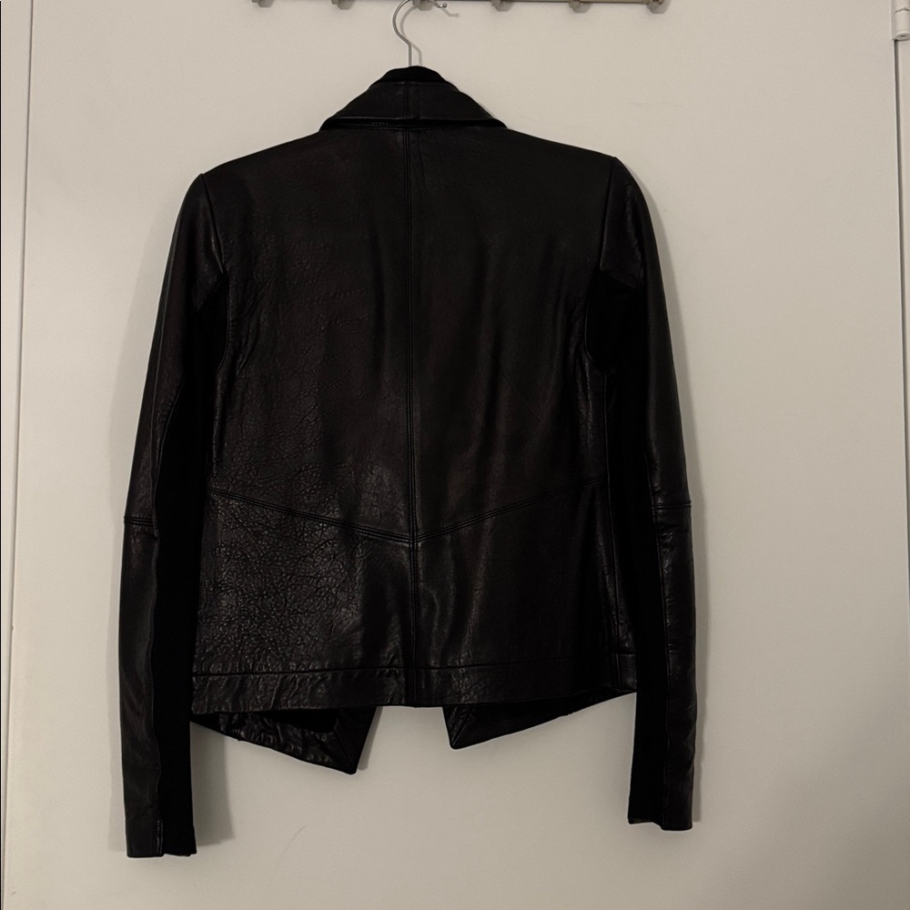 Veda Black Leather Jacket for Women XS - Picture 6 of 6